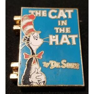 The Cat in the Hat lapel pin 005 Dr. Seuss Hinged Book Universal Studios Thing 1